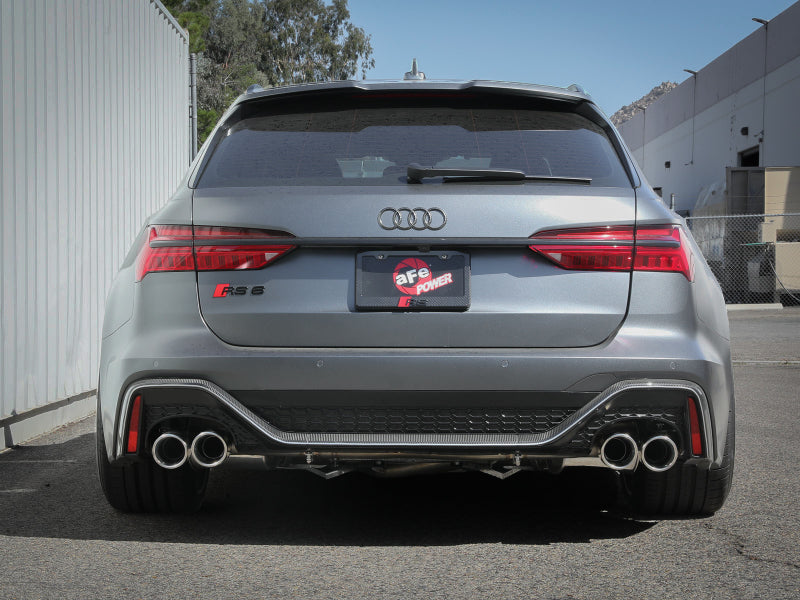 aFe 20-22 Audi RS6 Avant V8 4L(tt) MACH Force-Xp 3in to 2.5in 304 SS Cat-Back Exhaust w/Polished Tip - Burkken Auto Parts
