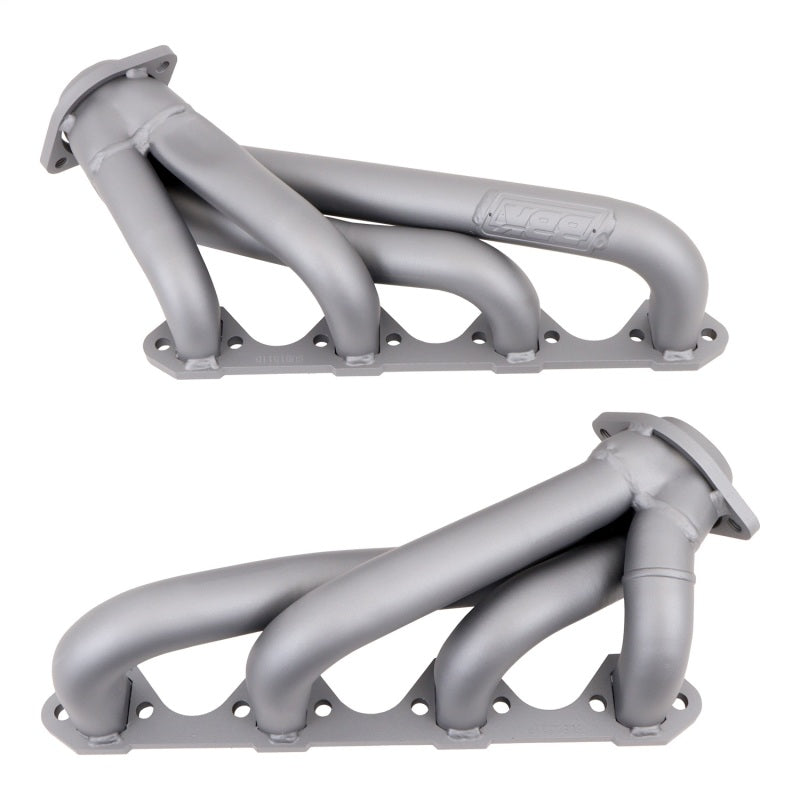 BBK 79-93 Mustang 351 Swap Shorty Unequal Length Exhaust Headers - 1-5/8 Titanium Ceramic - Burkken Auto Parts