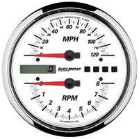 Autometer Pro-Cycle Gauge Tach/Speedo 4 1/2in 8K Rpm/120 Mph White - Burkken Auto Parts