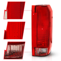 ANZO 1992-1996 Ford Bronco Taillight Red/Clear Lens (OE Replacement) - Burkken Auto Parts