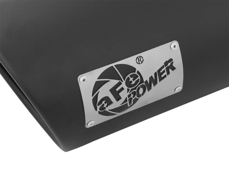 aFe POWER MACH Force-Xp 5in 304 Stainless Steel Exhaust Tip 5In x 7Out x15Lin Bolt-On Right-Blk - Burkken Auto Parts