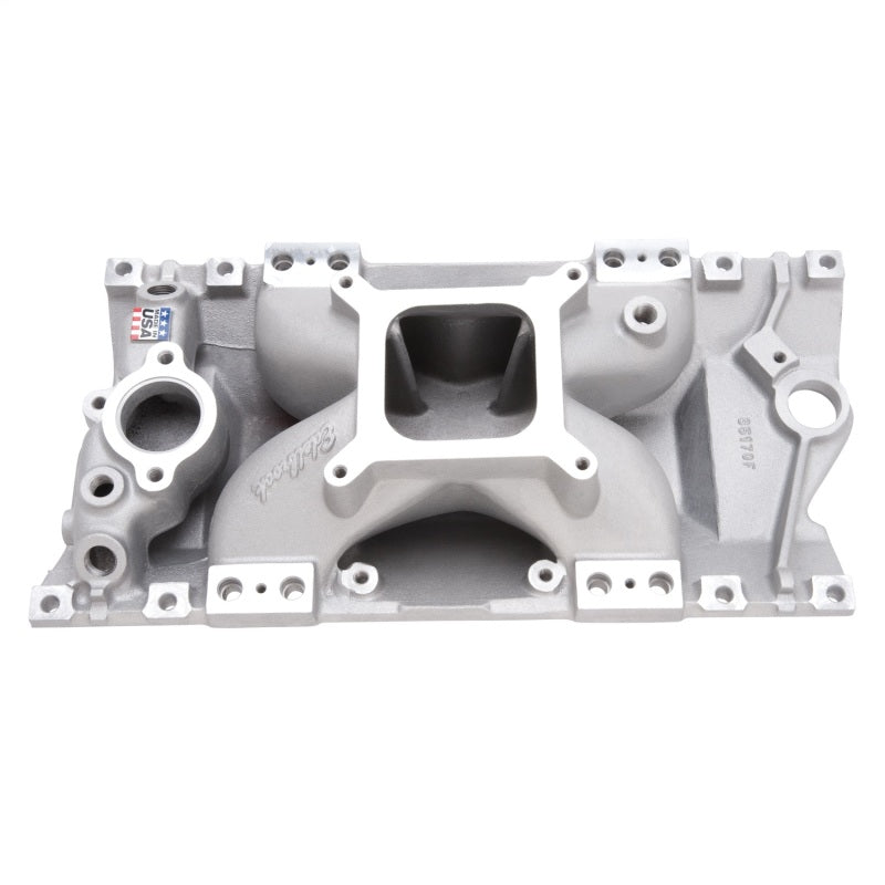 Edelbrock Manifold SBC Victor E-Tec EFI Satin - Burkken Auto Parts