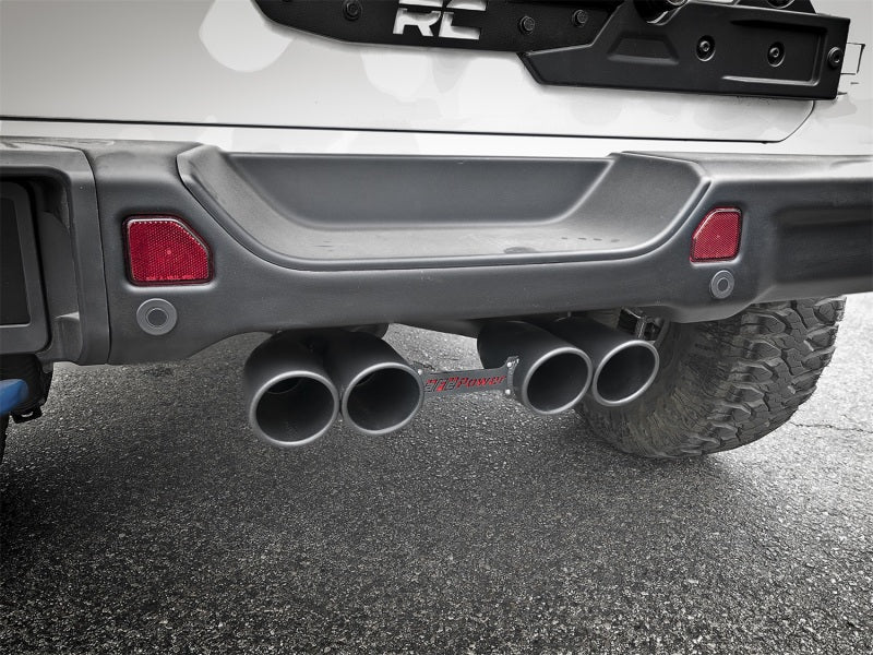 aFe Rebel Series 2.5in. 304 SS C/B Exhaust System 2018 Jeep Wrangler (JL) V6-3.6L - Black Tip - Burkken Auto Parts