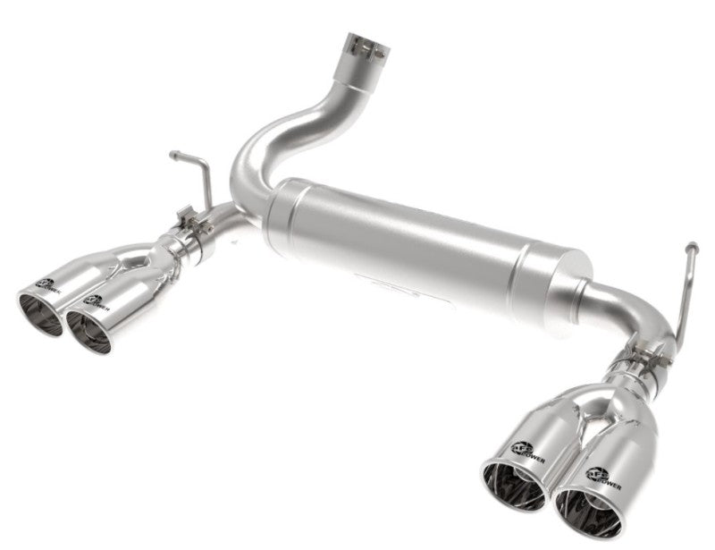 aFe Rebel Series 2.5in 409 SS Axle-Back Exhaust Polished 07-18 Jeep Wrangler (JK) V6-3.6L/3.8L - Burkken Auto Parts