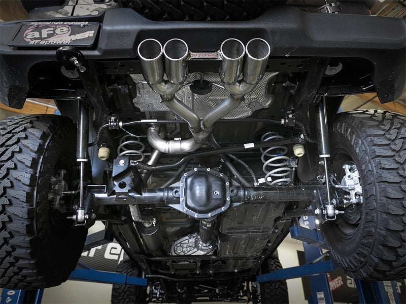 aFe Rebel Series 2.5in. 304 SS C/B Exhaust System 2018 Jeep Wrangler (JL) V6-3.6L - Polished Tip - Burkken Auto Parts