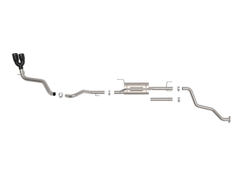 aFe 24-25 Toyota Tacoma L4-2.4L (t) Vulcan Series 2.5in to 3in Cat-Back w/ Black Tip - Burkken Auto Parts