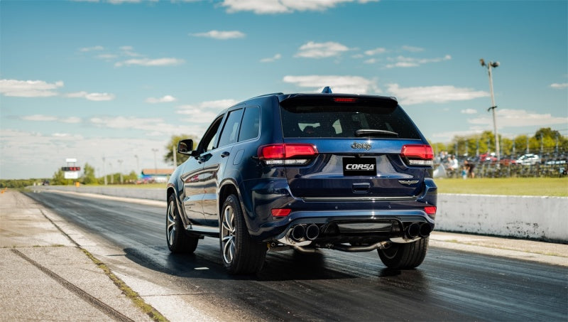 Corsa 2018-21 Jeep Grand Cherokee TrackHawk 6.2L Sport Cat-Back Dual Rear Exit w/4.5in Polished Tips - Burkken Auto Parts