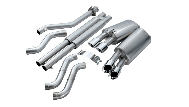 Corsa 1992-1995 Chevrolet Corvette C4 5.7L V8 LT1 Sport Cat-Back Exhaust w/ Twin 3.5in Polished Tips - Burkken Auto Parts