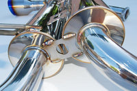 Invidia 03-08 Infiniti G35 Coupe Gemini Rolled Titanium Tip Cat-back Exhaust - Burkken Auto Parts