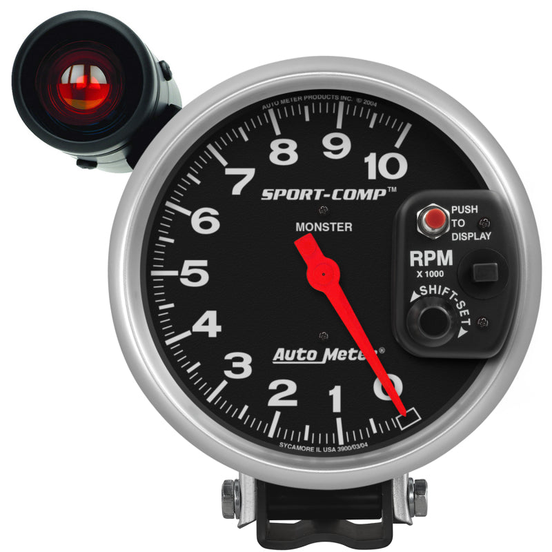 Autometer Sport-Comp 5 inch 10K RPM Shift Light Tach - Burkken Auto Parts