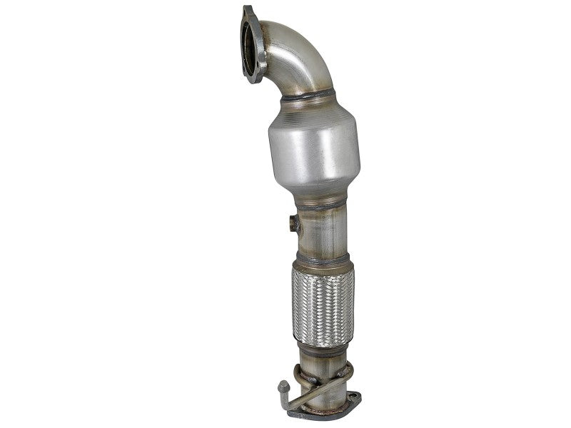aFe Power Twisted Steel SS304 Downpipe 2.5in w/Cat 17-18 Hyundai Elantra L4-1.6L (t) - Burkken Auto Parts