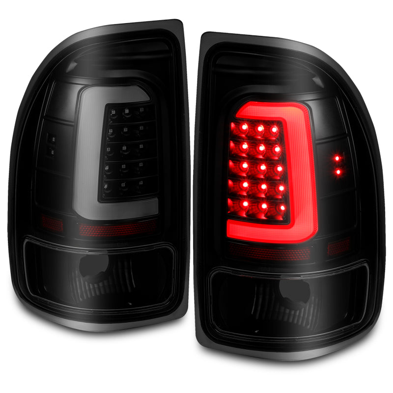 ANZO 1997-2004 Dodge Dakota LED Taillights Black Housing Smoke Lens Pair - Burkken Auto Parts
