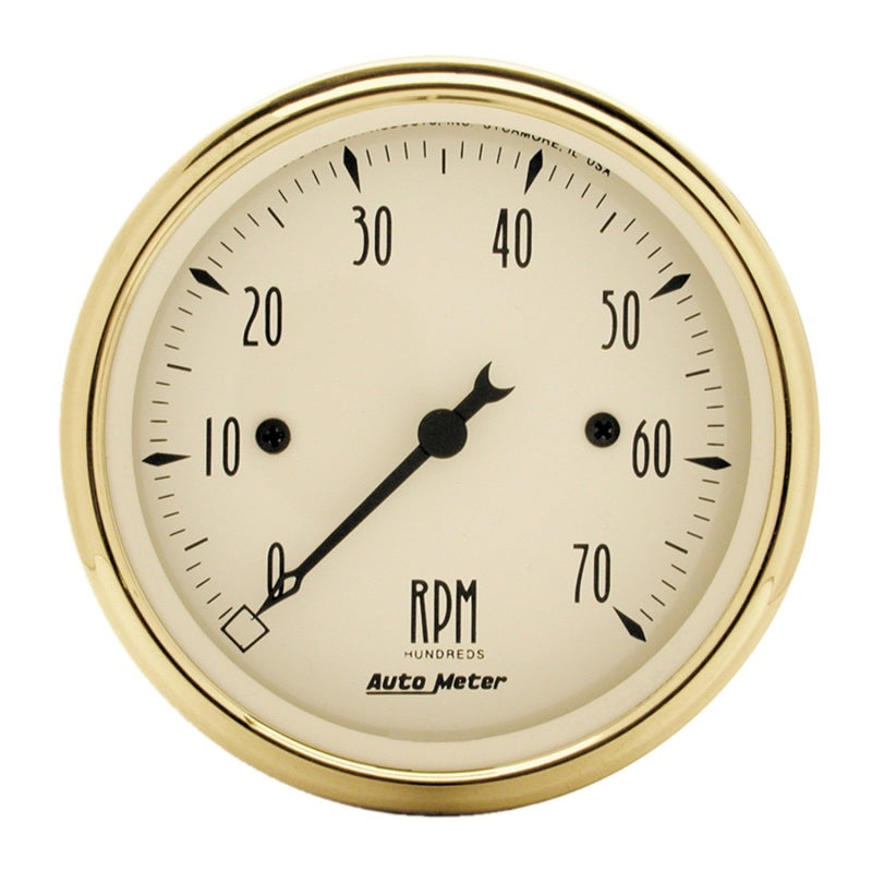 AutoMeter Golden Oldies 3-1/8in 0-7k Tachometer Gauge - Burkken Auto Parts