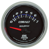 Autometer Cobalt 52mm 0-7 BAR Short Sweep Electric Oil Pressure Gauge - Burkken Auto Parts