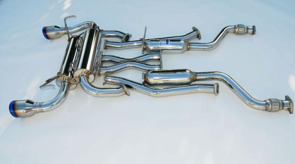 Invidia 03-08 Infiniti G35 Coupe Gemini Rolled Titanium Tip Cat-back Exhaust - Burkken Auto Parts