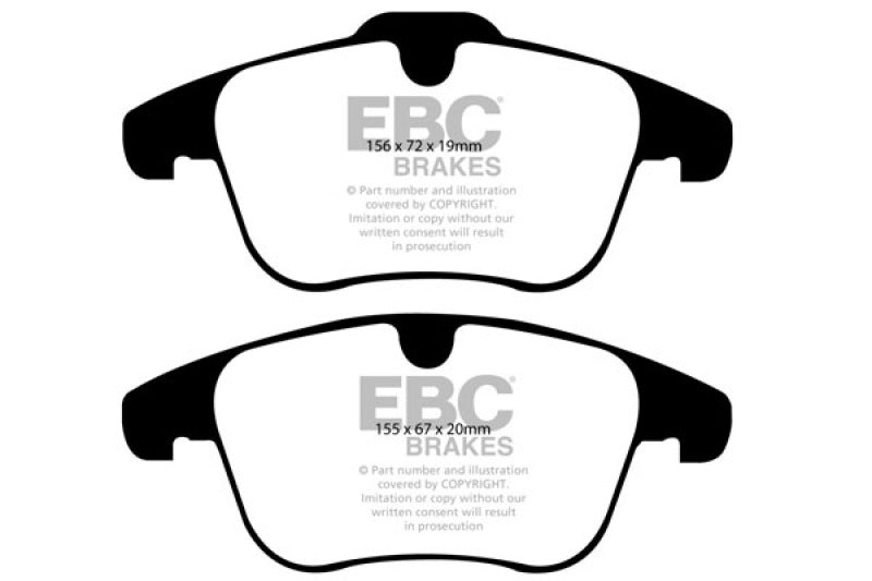 EBC 11-15 Land Rover Range Rover Evoque 2.0 Turbo Greenstuff Front Brake Pads - Burkken Auto Parts