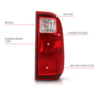 ANZO 2008-2016 Ford F-250 Taillight Red/Clear Lens (OE Replacement) - Burkken Auto Parts