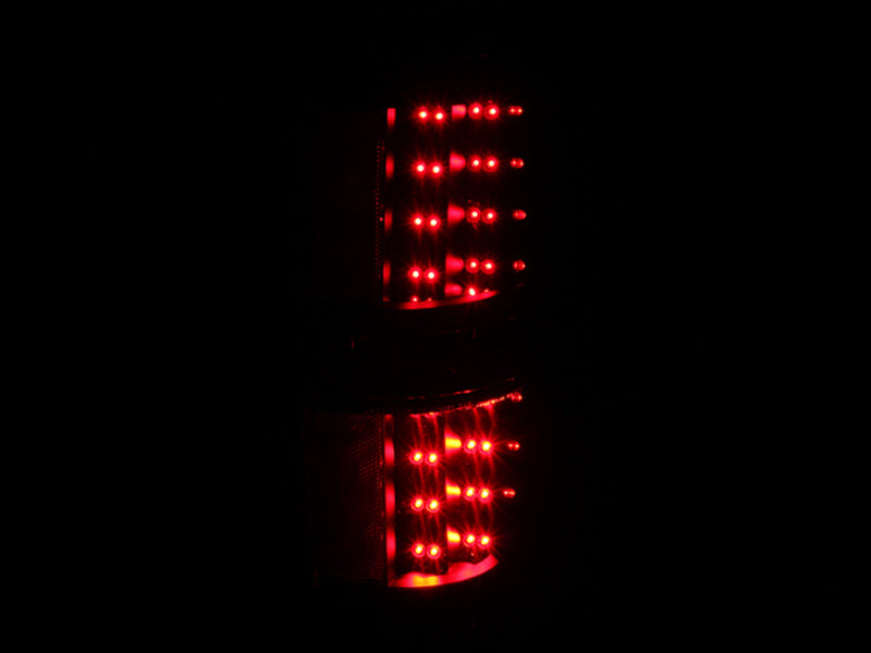 ANZO 2009-2014 Ford F-150 LED Taillights Black - Burkken Auto Parts
