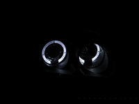 ANZO 1996-1998 Honda Civic Projector Headlights w/ Halo Black - Burkken Auto Parts