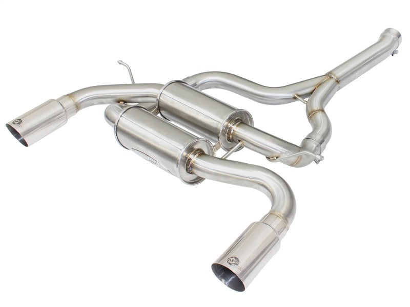 aFe MACHForce XP SS-304 Polish Tip 2.5in Dia Axle Back Exhaust 12-15 BMW 335i (F30) 3.0L (t) - Burkken Auto Parts