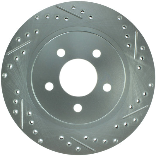 StopTech Select Sport 05-10 Ford Mustang GT Slotted and Drilled Rear Left Rotor - Burkken Auto Parts
