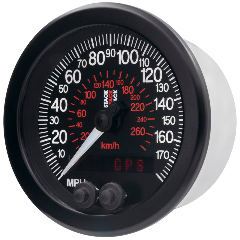 Autometer Stack Instruments 88mm 0-180 MPH 290 KM/H GPS Speedometer - Black - Burkken Auto Parts