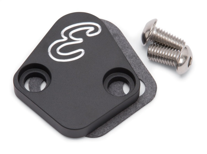 Edelbrock Fuel Pump Block-Off Plate BBC Billet Aluminum - Burkken Auto Parts
