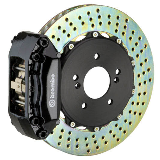 Brembo 92-98 318i/325i (Excl. xDrive) Front GT BBK 4 Piston Cast 2pc 320x28 2pc Rotor Drilled-Black - Burkken Auto Parts