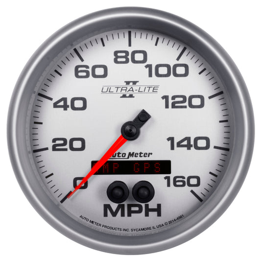 Autometer Ultra-Lite II 5in 0-140MPH In-Dash Electronic GPS Programmable Speedometer - Burkken Auto Parts