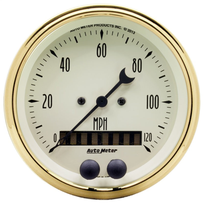 AutoMeter Golden Oldies 3-3/8in 0-120MPH (GPS) Speedometer Gauge - Burkken Auto Parts