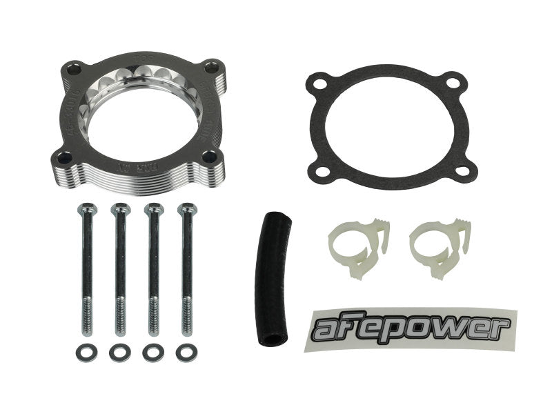 aFe 11-14 Ford Mustang/ 11-14 Ford F-150 V6 3.7L Silver Bullet Throttle Body Spacer - Silver - Burkken Auto Parts