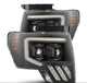 AlphaRex 09-14 Ford F-150 PRO-Series Projector Headlights Plank Style Black w/Activ Light/Seq Signal - Burkken Auto Parts