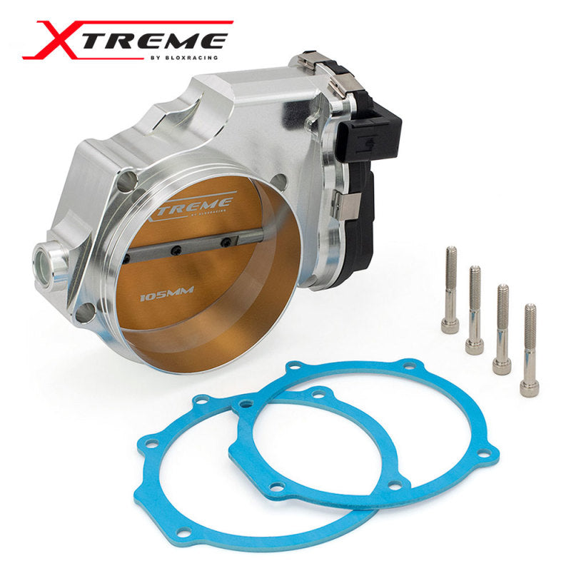 BLOX Racing 2015+ Dodge Hellcat / Jeep Trackhawk 6.2L 105mm Electronic Billet Throttle Body - Silver - Burkken Auto Parts