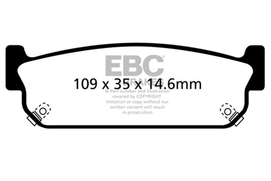 EBC 93-97 Infiniti J30 3.0 Redstuff Rear Brake Pads - Burkken Auto Parts