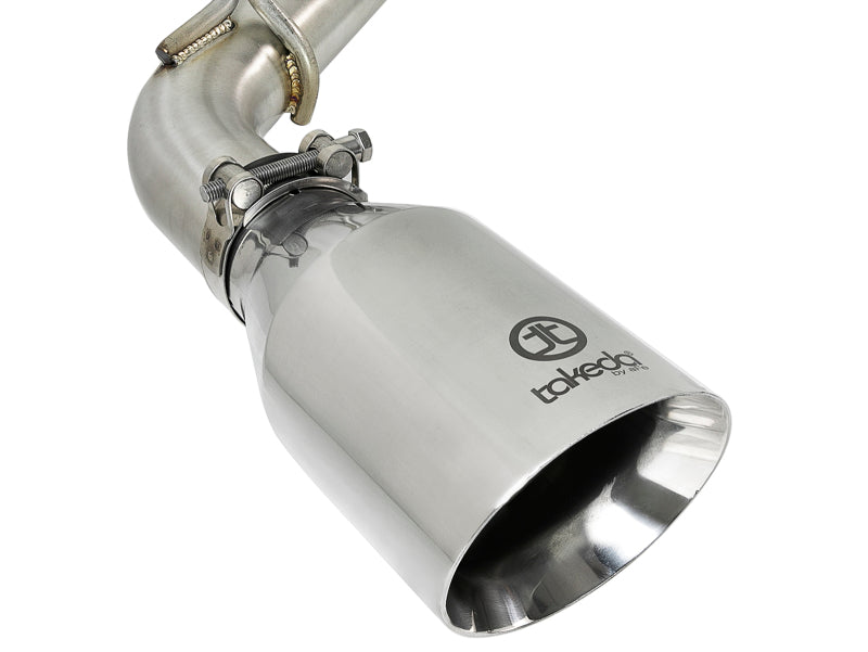 aFe POWER Takeda 2.5in 304 SS CB Exhaust w/ Polished Tips 17-19 Infiniti Q60 V6-3.0L (tt) - Burkken Auto Parts