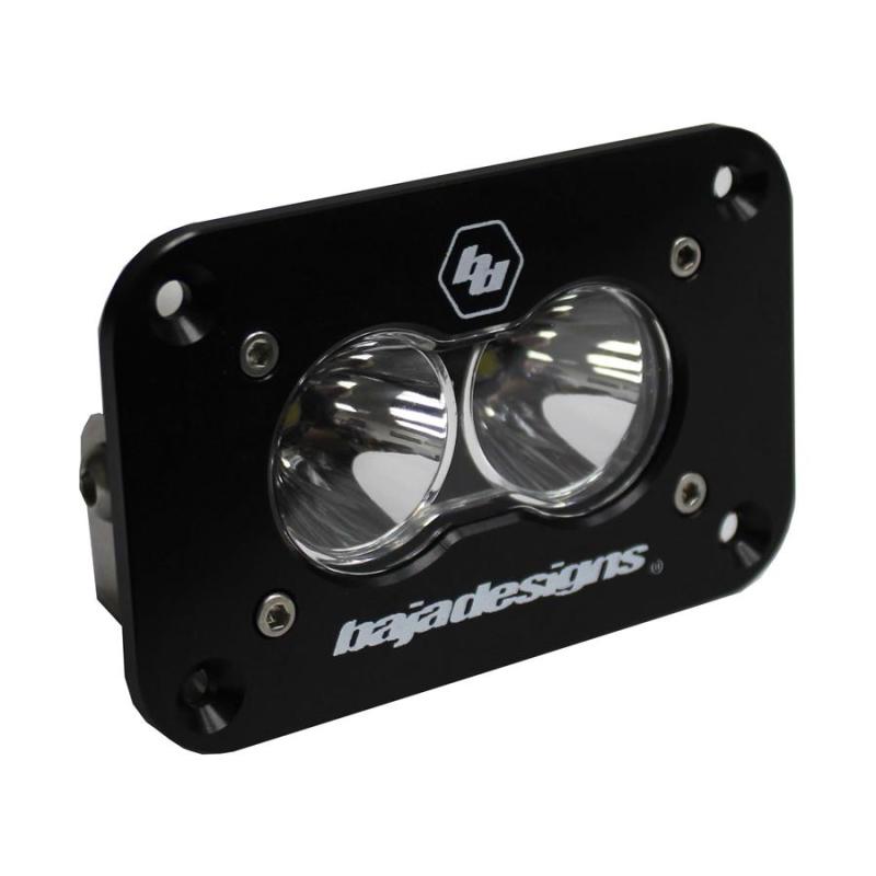 Baja Designs S2 Sport Flush Mount Spot Pattern LED Work Light - Clear - Burkken Auto Parts