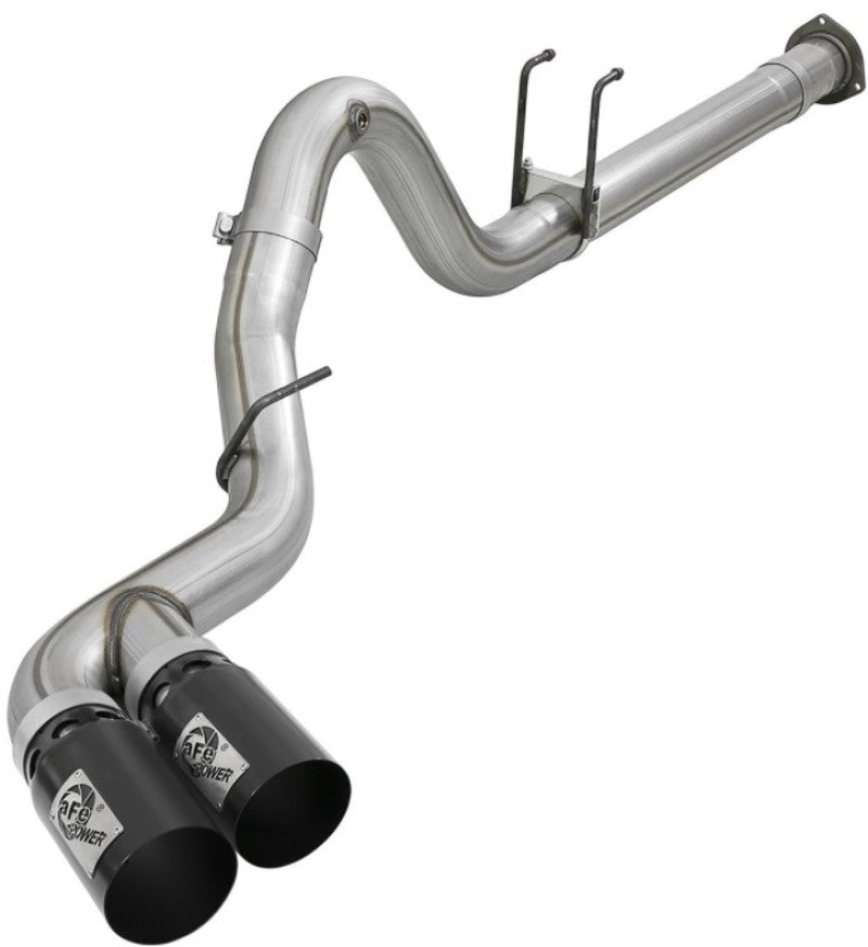aFe Power 15-16 Ford F250/F350 6.7L Diesel Rebel XD 4in 409 SS DPF-Back Exhaust System - Black Tips - Burkken Auto Parts