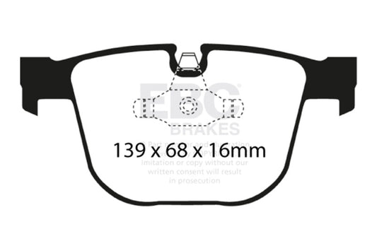 EBC 11-12 BMW 1M Coupe 3.0 Twin Turbo Greenstuff Rear Brake Pads - Burkken Auto Parts