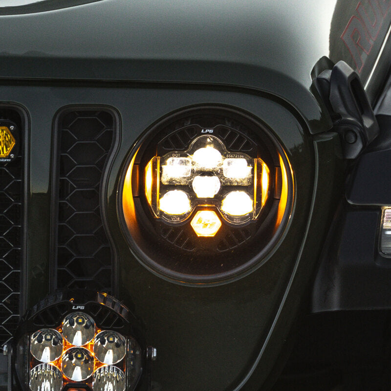Baja Designs 18-25 Jeep Wrangler JL/20-25 Gladiator JT (w/Halogen) DOT LP6 LED Headlight Kit - Amber - Burkken Auto Parts