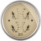 AutoMeter Gauge Quad 3-3/8in. 240 Ohm(e) to 33 Ohm(f) Elec Antique Beige - Burkken Auto Parts