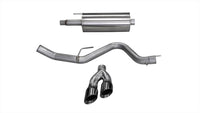 Corsa 2015-2020 Ford F-150 5.0L V8 (Super Crew Cab) Black Sport Single Side Dual 4in Tips CB Exhaust - Burkken Auto Parts