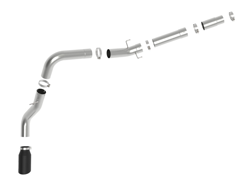 aFe ATLAS 5in DPF-Back Alum Steel Exhaust System w/ Black Tip 19-20 Ram Diesel Trucks L6-6.7L (td) - Burkken Auto Parts