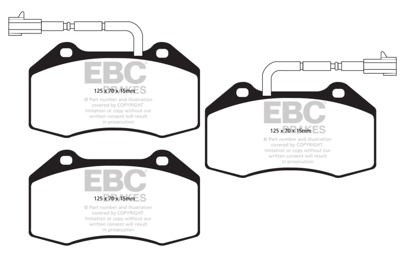 EBC 14+ Alfa Romeo 4C 1.75 Turbo Greenstuff Front Brake Pads - Burkken Auto Parts