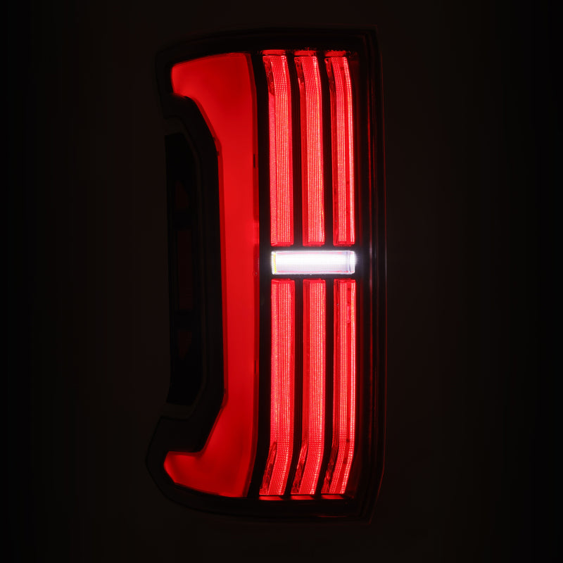 AlphaRex 24-25 Toyota Tacoma NOVA-Series LED Prismatic Tail Lights - Black Red - Burkken Auto Parts