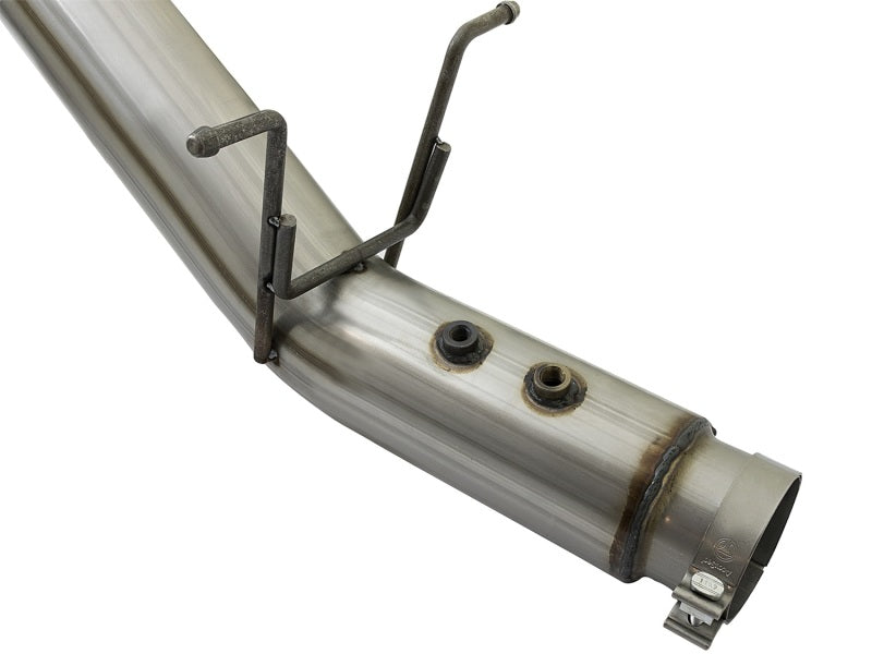 aFe LARGE BORE HD 5in 409-SS DPF-Back Exhaust w/Polished Tip 2017 GM Duramax V8-6.6L (td) L5P - Burkken Auto Parts