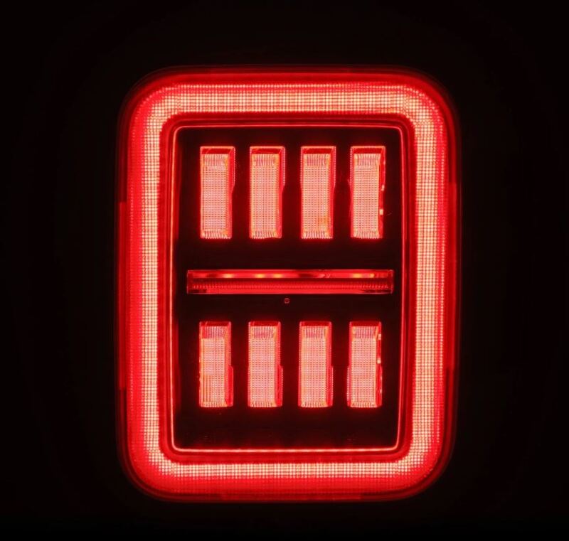 AlphaRex 19-24 Jeep Gladiator JT Nova-Series Prismatic LED Tail Lights - Alpha-Black - Burkken Auto Parts