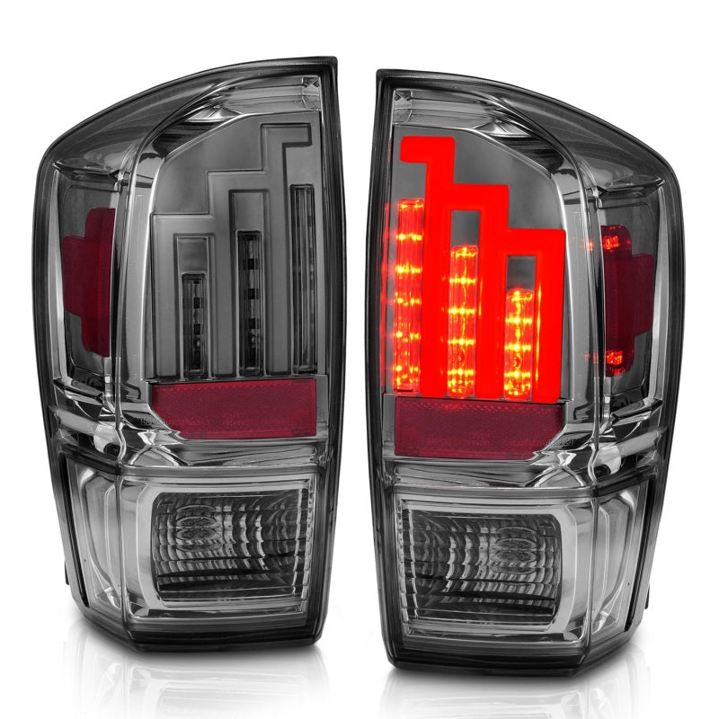 ANZO 2016-2017 Toyota Tacoma LED Taillights Smoke - Burkken Auto Parts