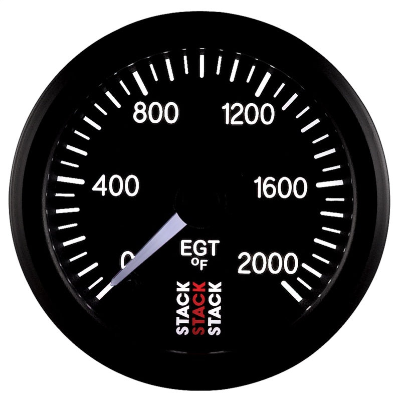 Autometer Stack 52mm 0-2000 Deg F Pro Stepper Motor Exhaust Gas Temp Gauge - Black - Burkken Auto Parts