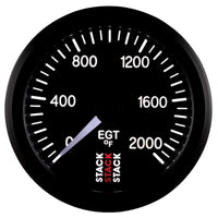 Autometer Stack 52mm 0-2000 Deg F Pro Stepper Motor Exhaust Gas Temp Gauge - Black - Burkken Auto Parts