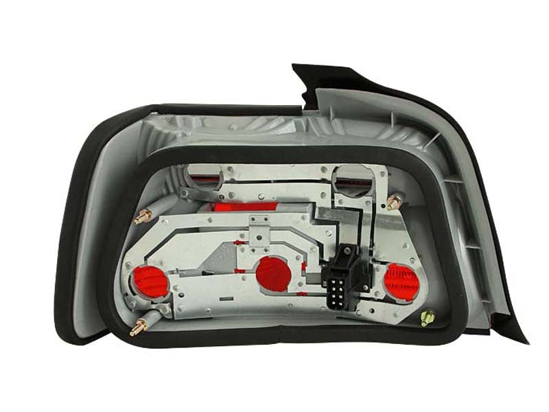 ANZO 1992-1998 BMW 3 Series E36 Sedan Taillights Red/Smoke - Burkken Auto Parts